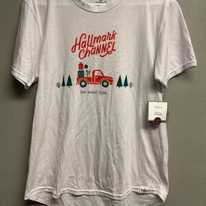 Hallmark White Tee with Red and Green Print 0010